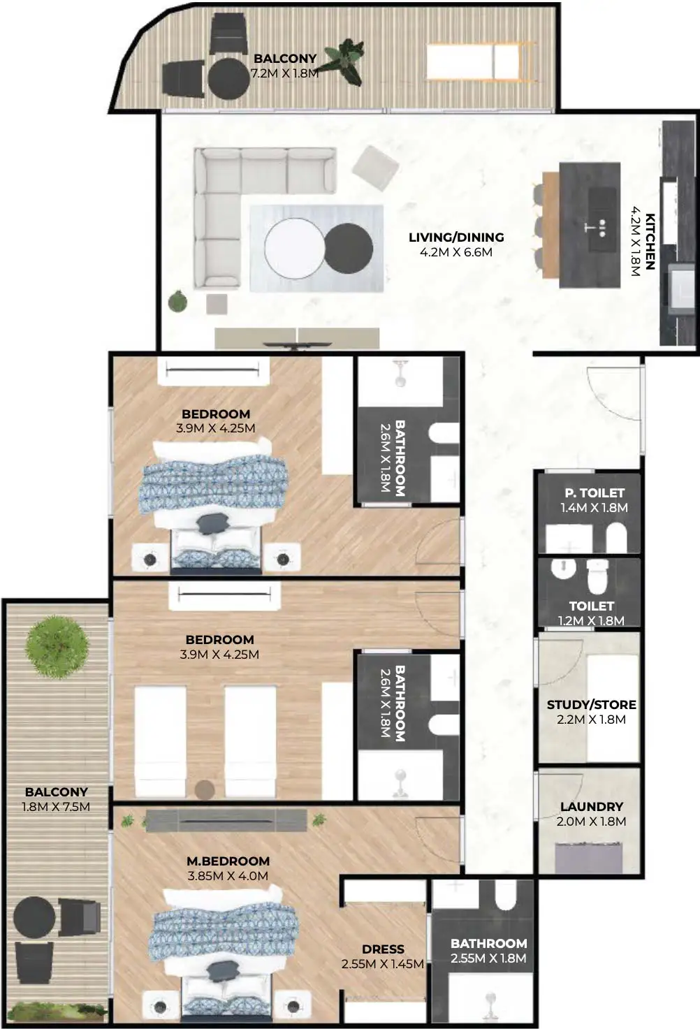 Floor Plans for Hatimi Residences by Treppan Living in Dubai