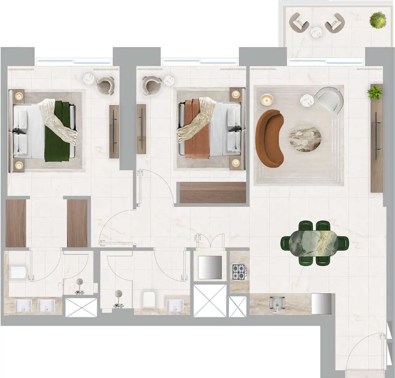 Floor Plans of Emaar Address Residences Dubai Creek Harbour