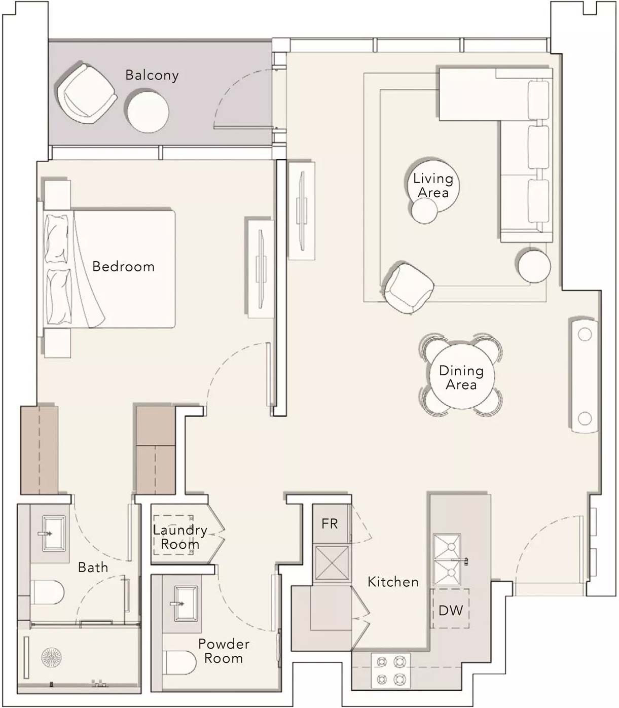 Floor Plans of Ellington One River Point