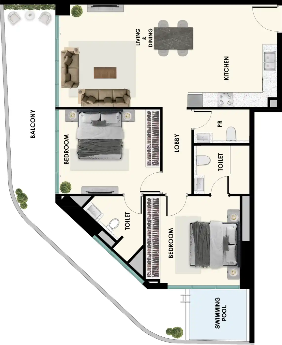 Floor Plans for Samana Ibiza in Dubai