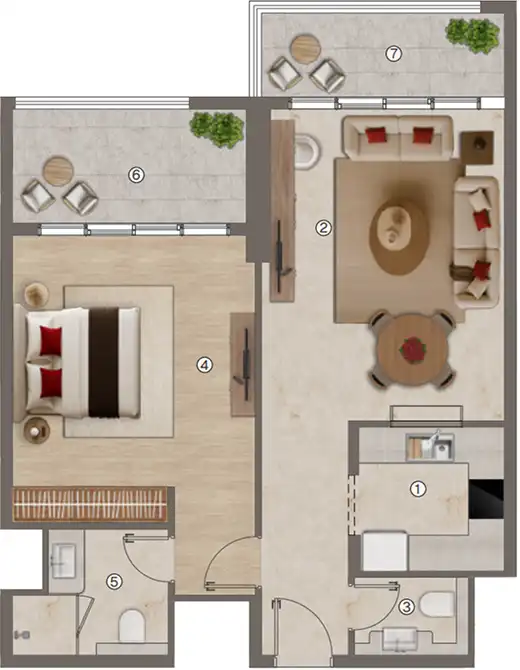 Планировка Ramada Residences by Wyndham