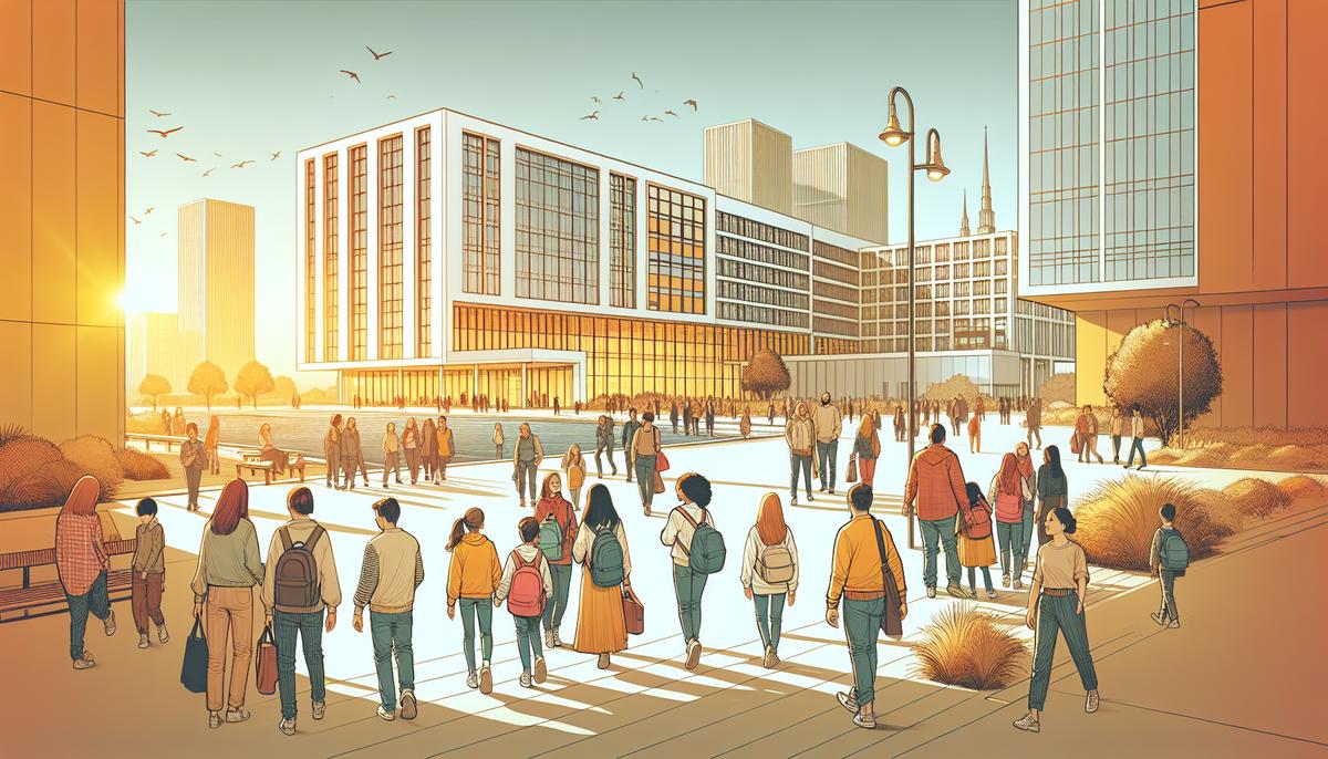 Образование в Батуми: школы и университеты Школы и университеты в Батуми на фоне городской застройки