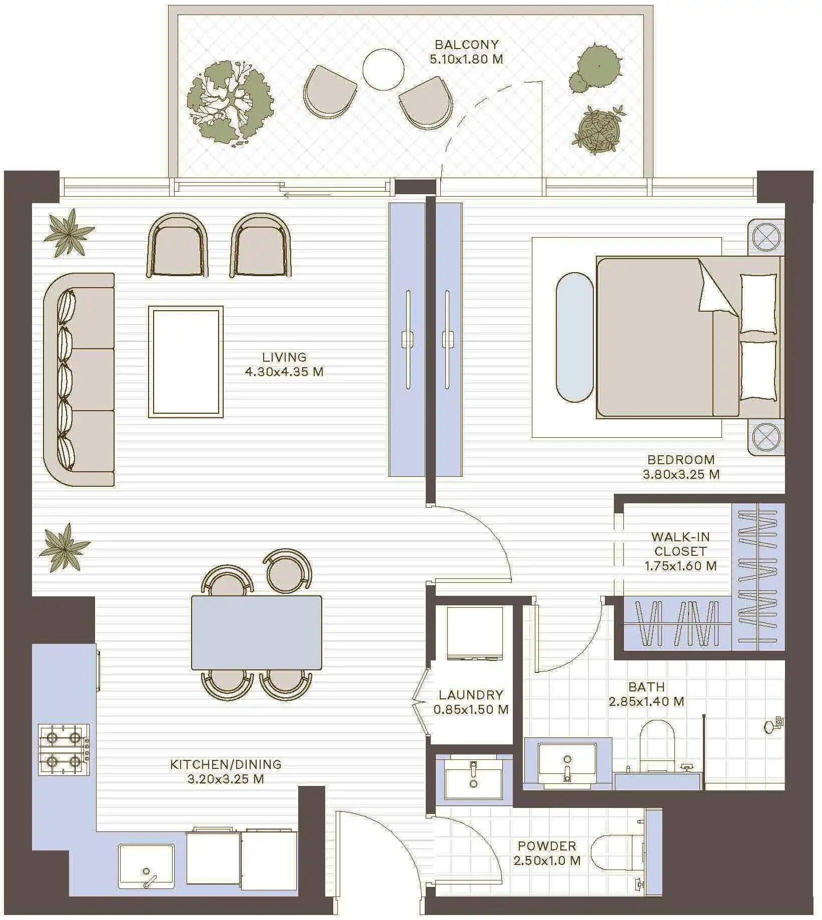 Floor Plans of Deyaar Ivy at Park Five