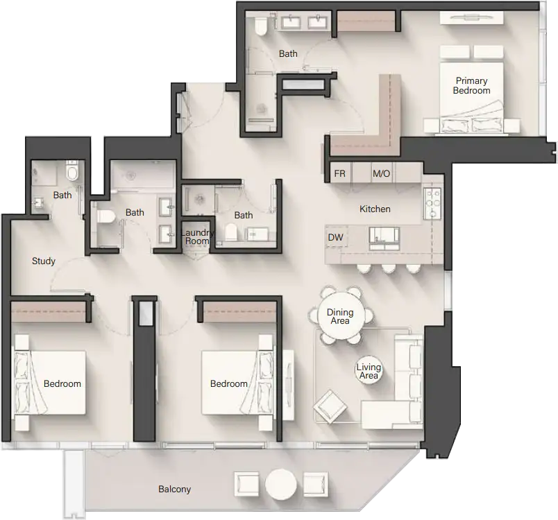 Floor Plans for Ellington Eltiera Views in Dubai