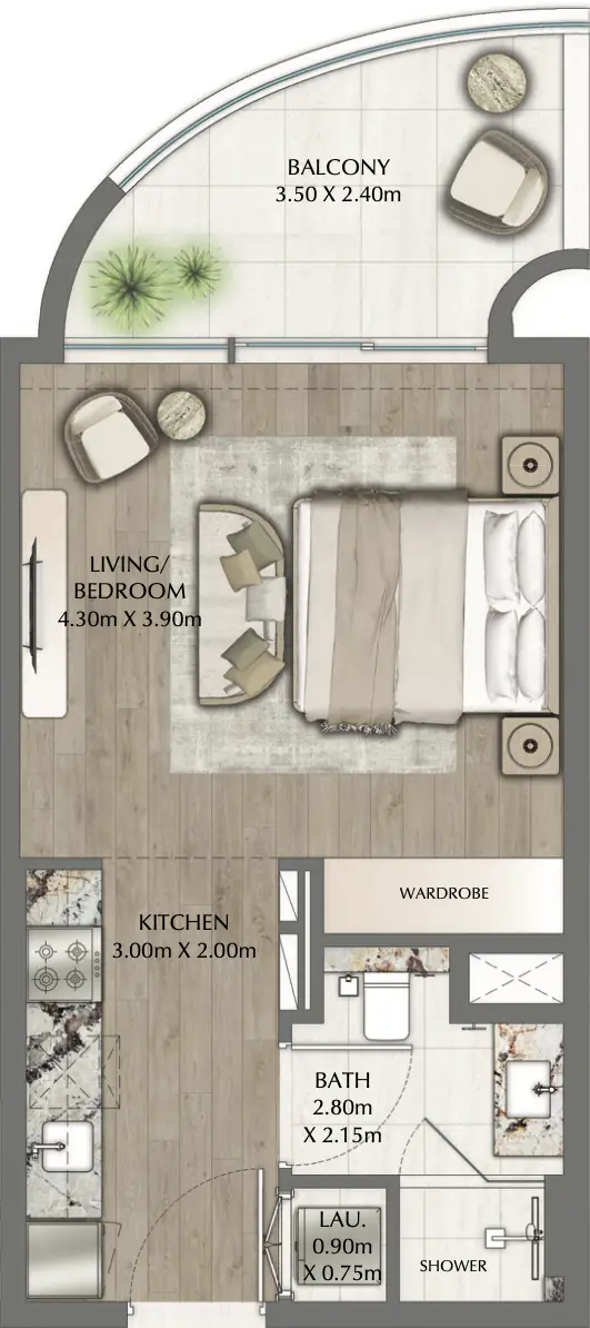 Floor Plans for One Residence Downtown Dubai in Dubai