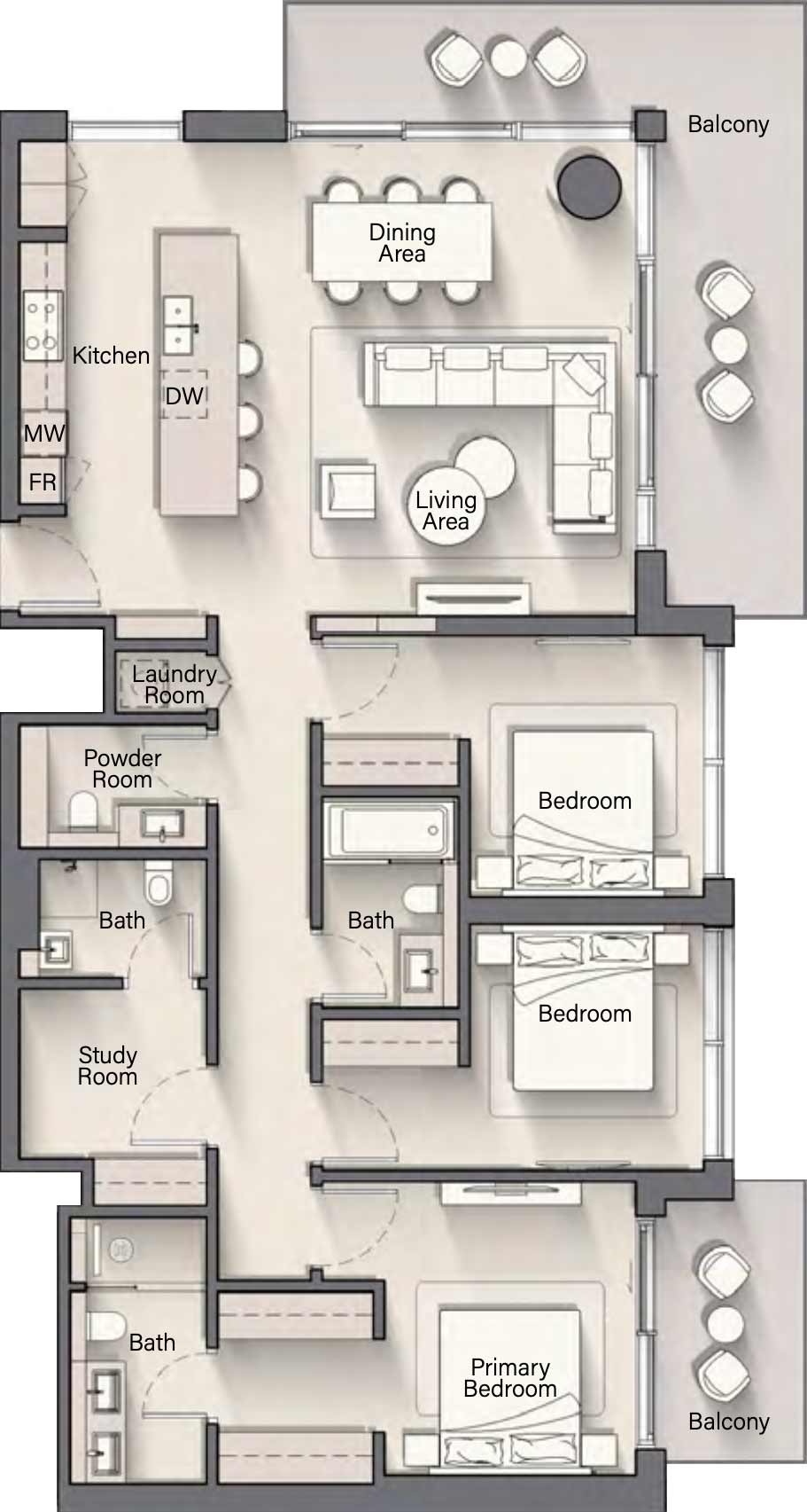 Floor Plans of Ellington Playa Del Sol