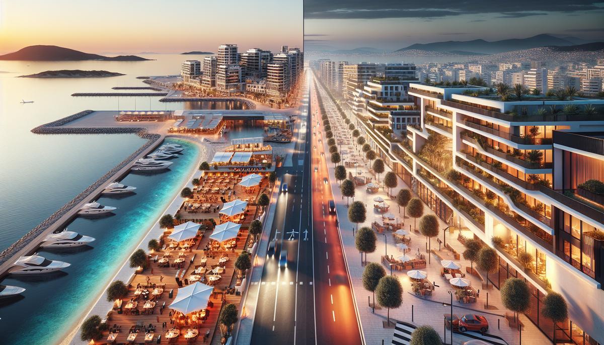 Новый Бульвар vs район аэропорта: где лучше покупать под сдачу Новый бульвар и аэропорт, городской вид