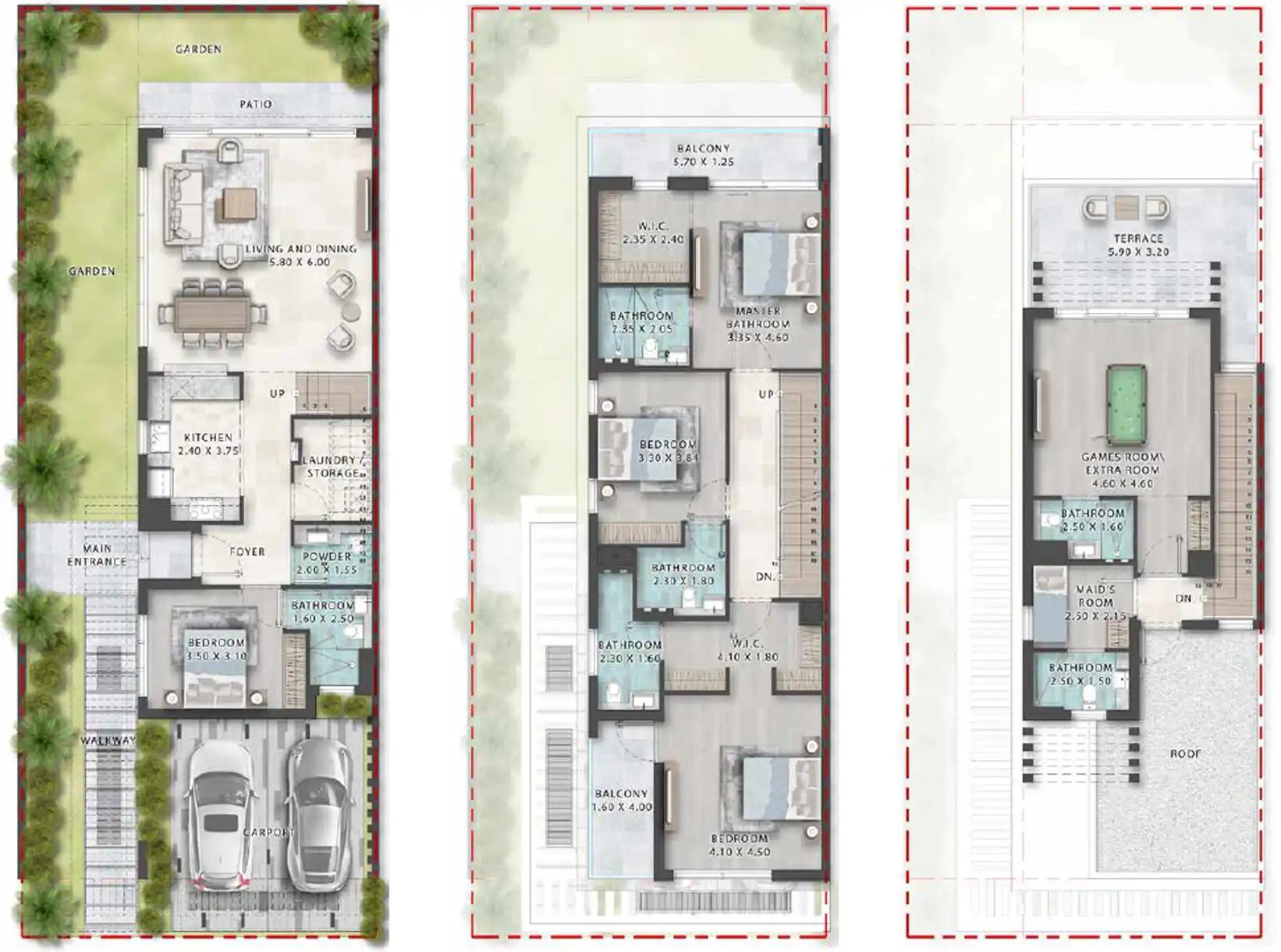 Floor Plans of DAMAC Islands 2