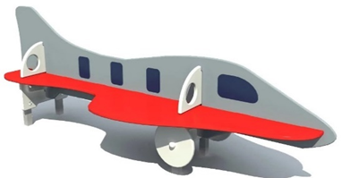 Скамья детская. "Самолет" ( УСН 8601-0302-0402 )
