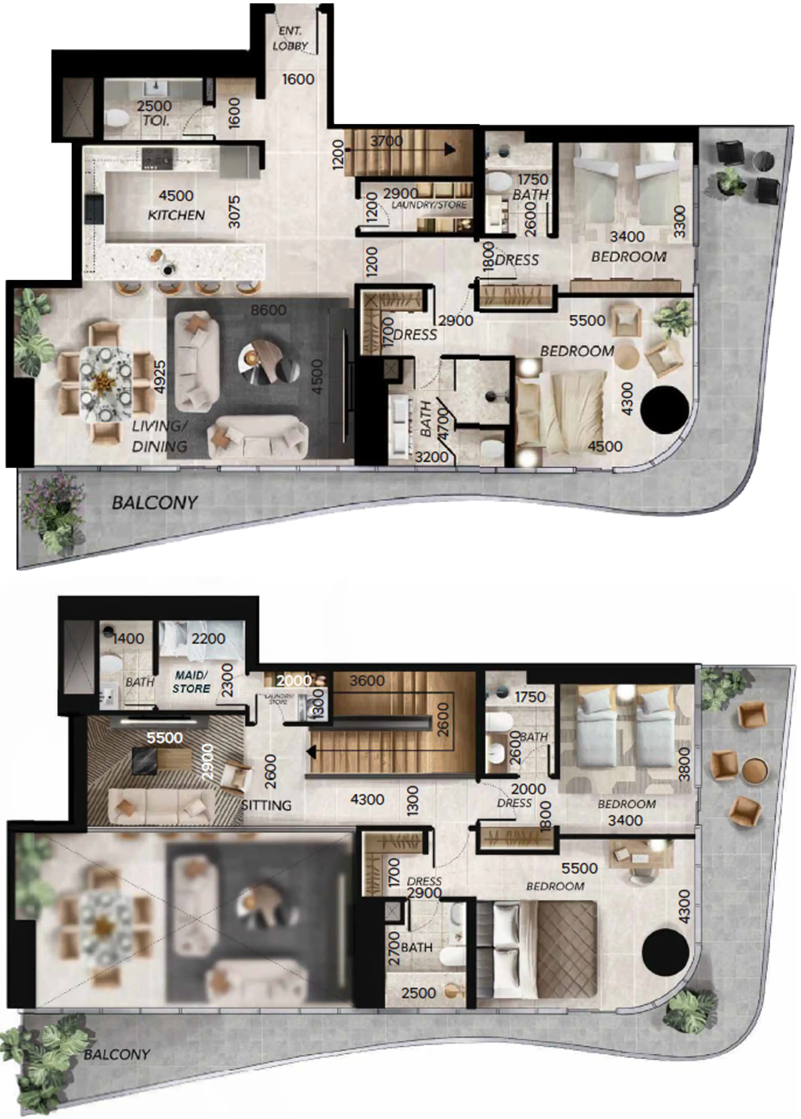 Floor Plans for Radiant Waves in Abu Dhabi