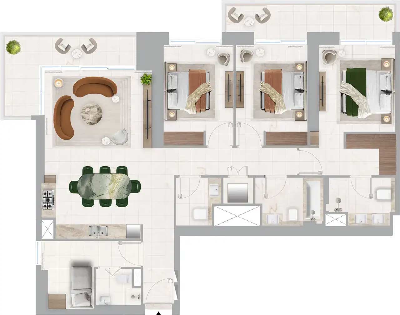 Floor Plans of Emaar Address Residences Dubai Creek Harbour