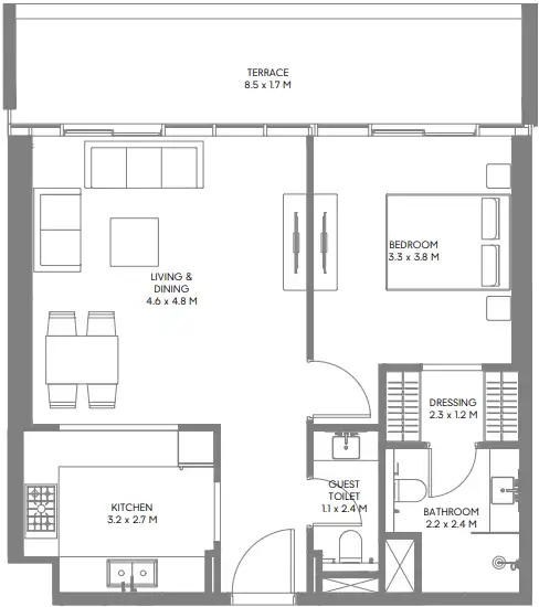 Планировка Arada The Gate 5
