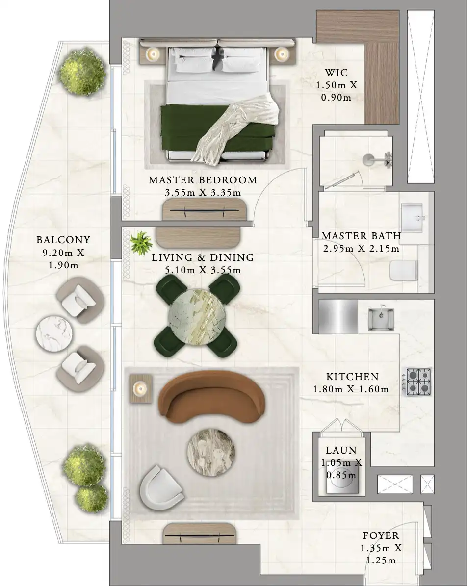 Floor Plans for The Bristol at Emaar Beachfront in Dubai