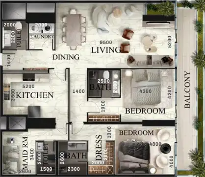 Floor Plans of Radiant Elite Tower