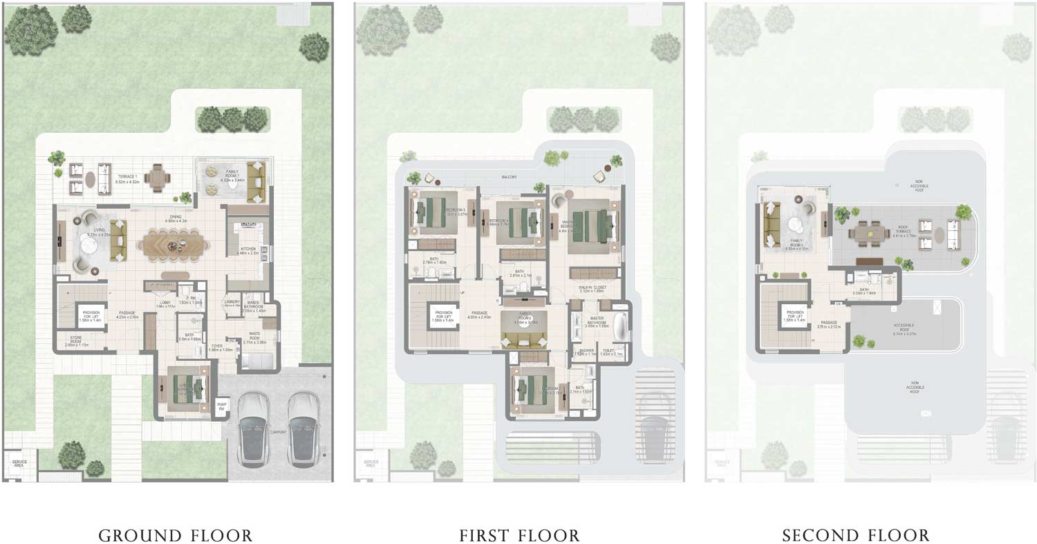 Floor Plans of Emaar Park Gate Villas