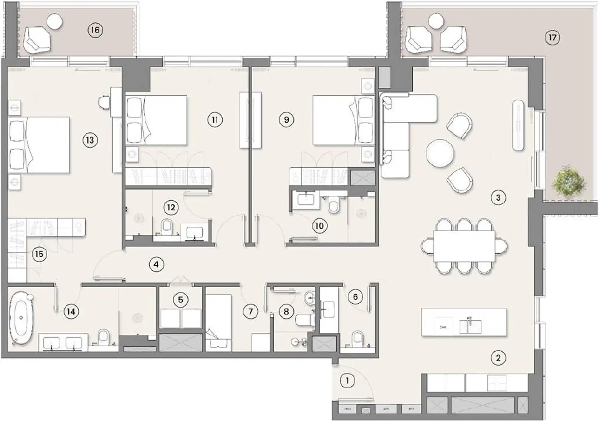 Планировка Tara Park by Modon