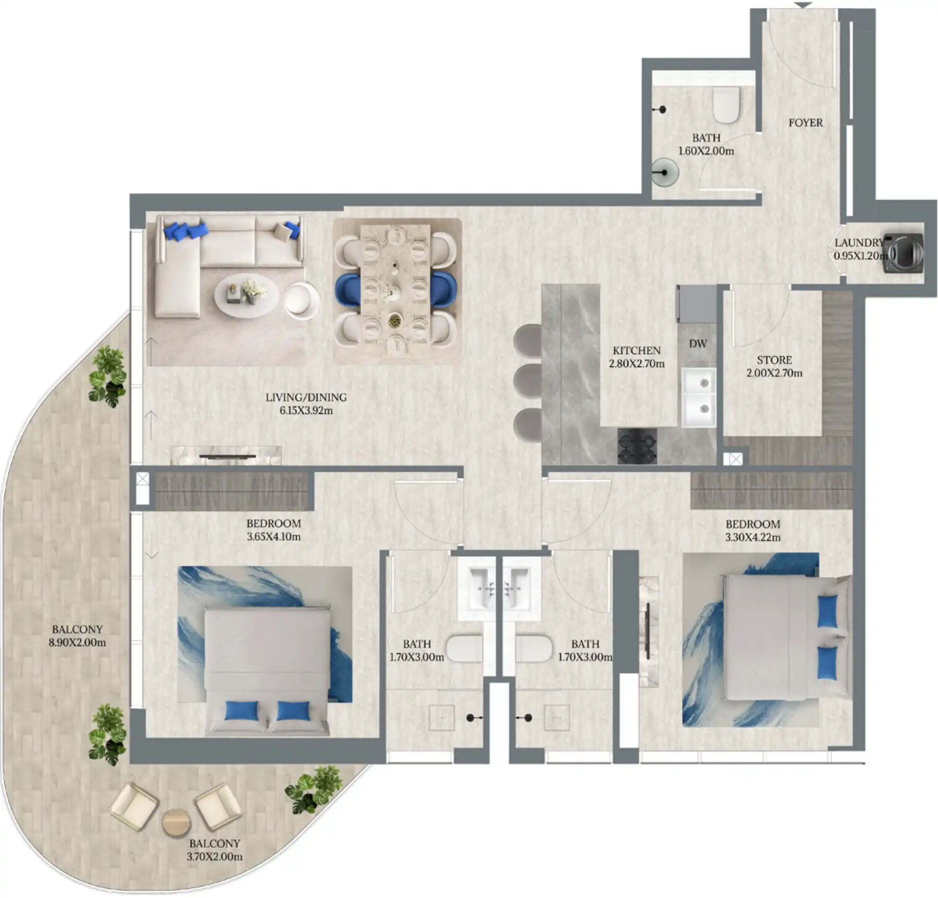 Floor Plans for Maravea Residences in Dubai