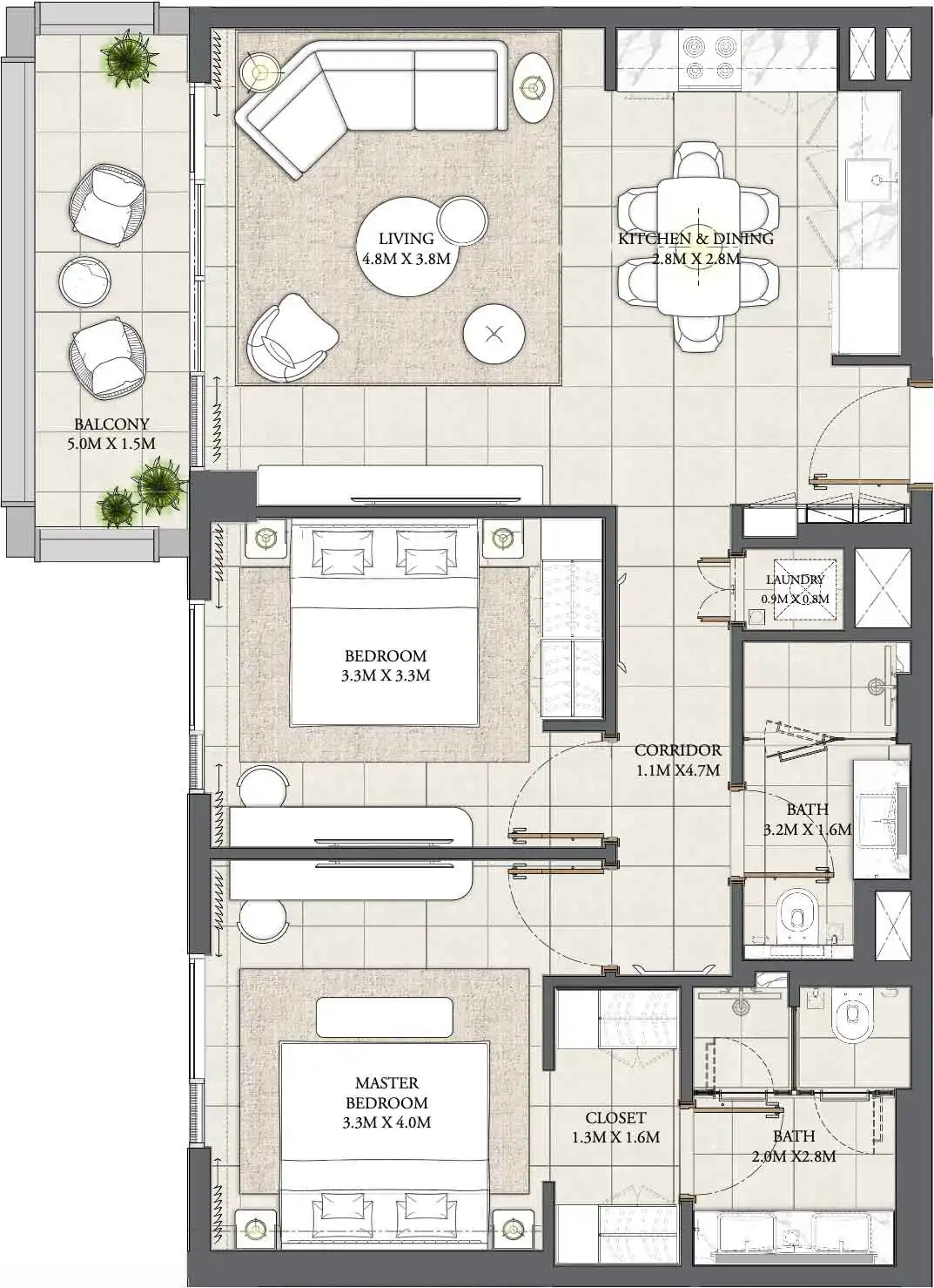 Floor Plans for Emaar Mangrove at Creek Beach in Dubai