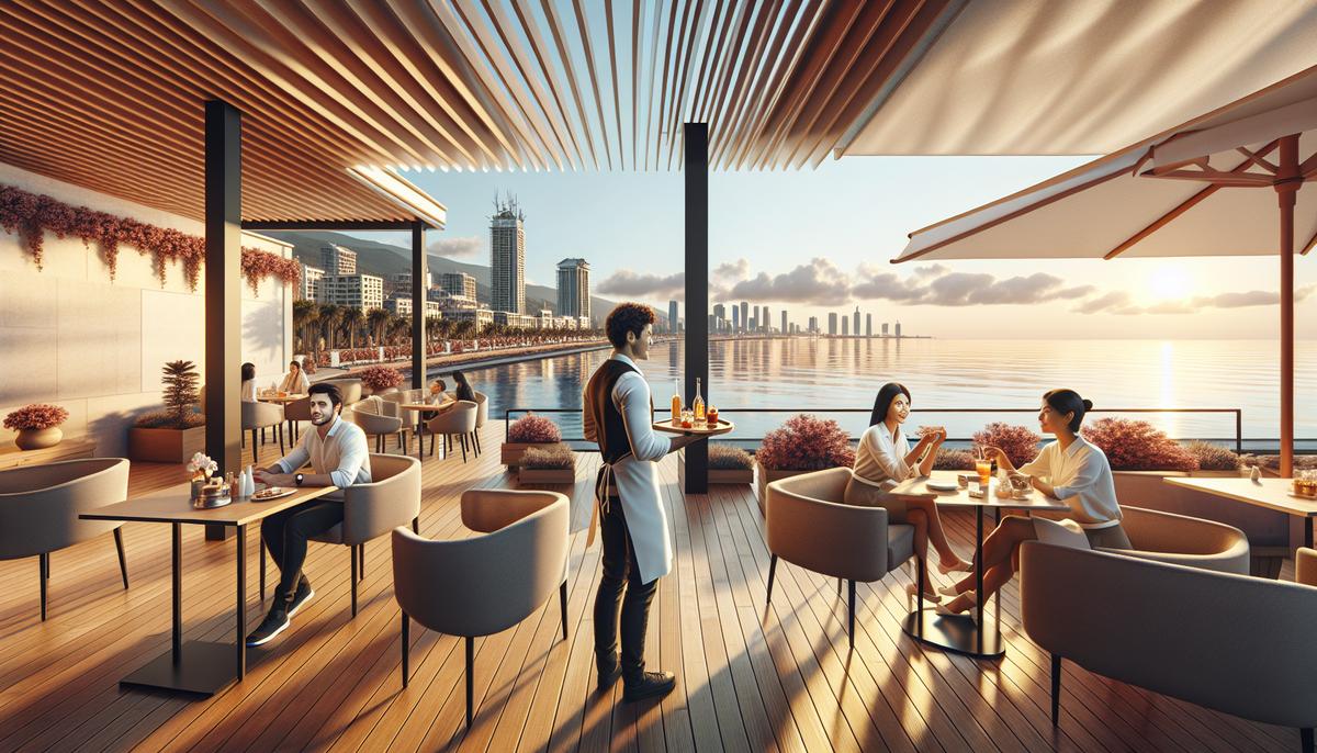 Как открыть кафе или ресторан в Батуми 2025 Тёплая терраса кафе в Батуми с видом на море