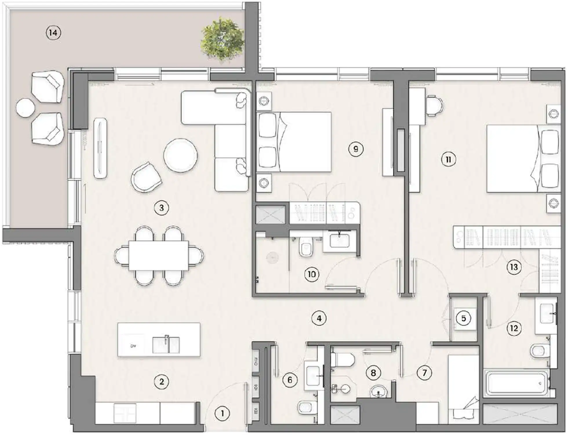 Планировка Tara Park by Modon