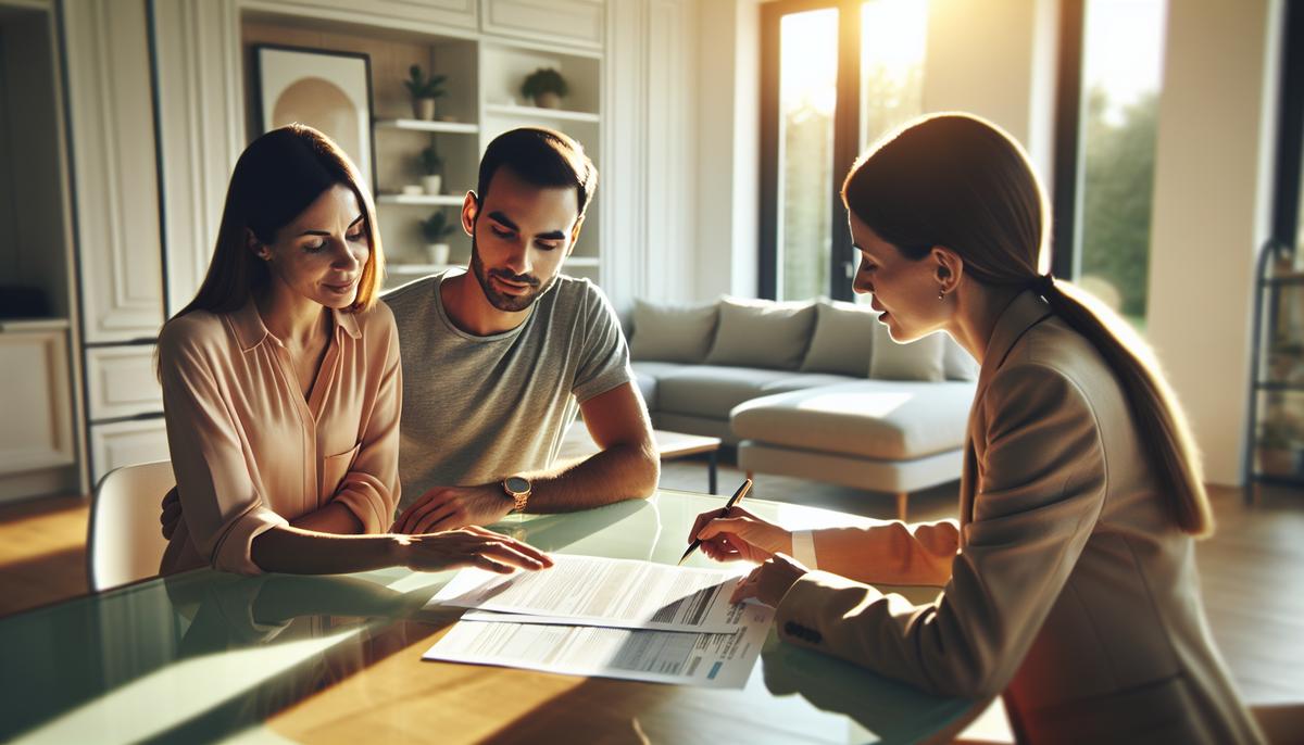 Как работает ипотека для резидентов и иностранцев Счастливая семья или инвестор обсуждает ипотеку у агента по недвижимости
