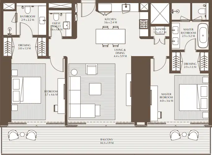 Floor Plans for Arada Akala Hotel & Residences 1 in Dubai