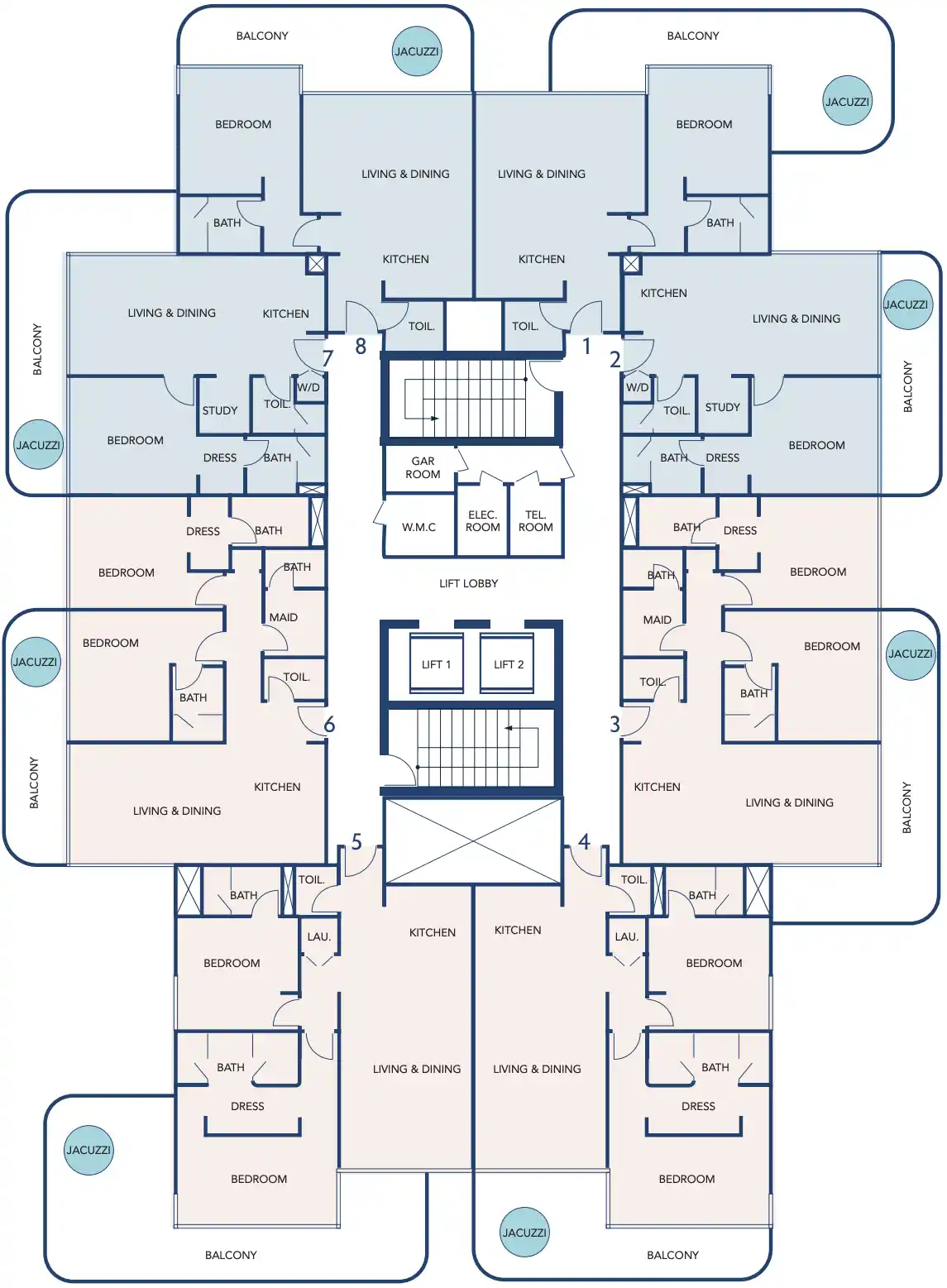 Floor Plans of Imtiaz Sunset Bay