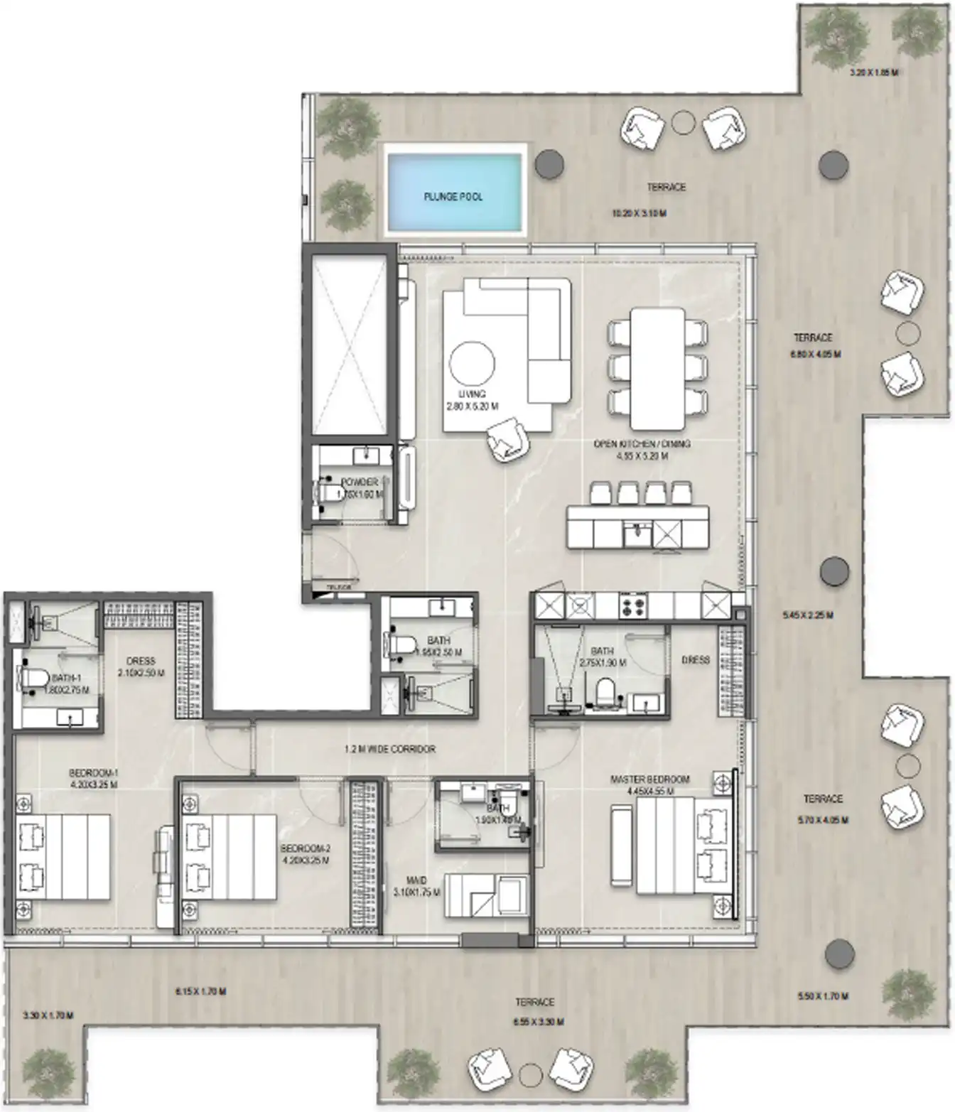 Floor Plans for Allegro Park in Dubai