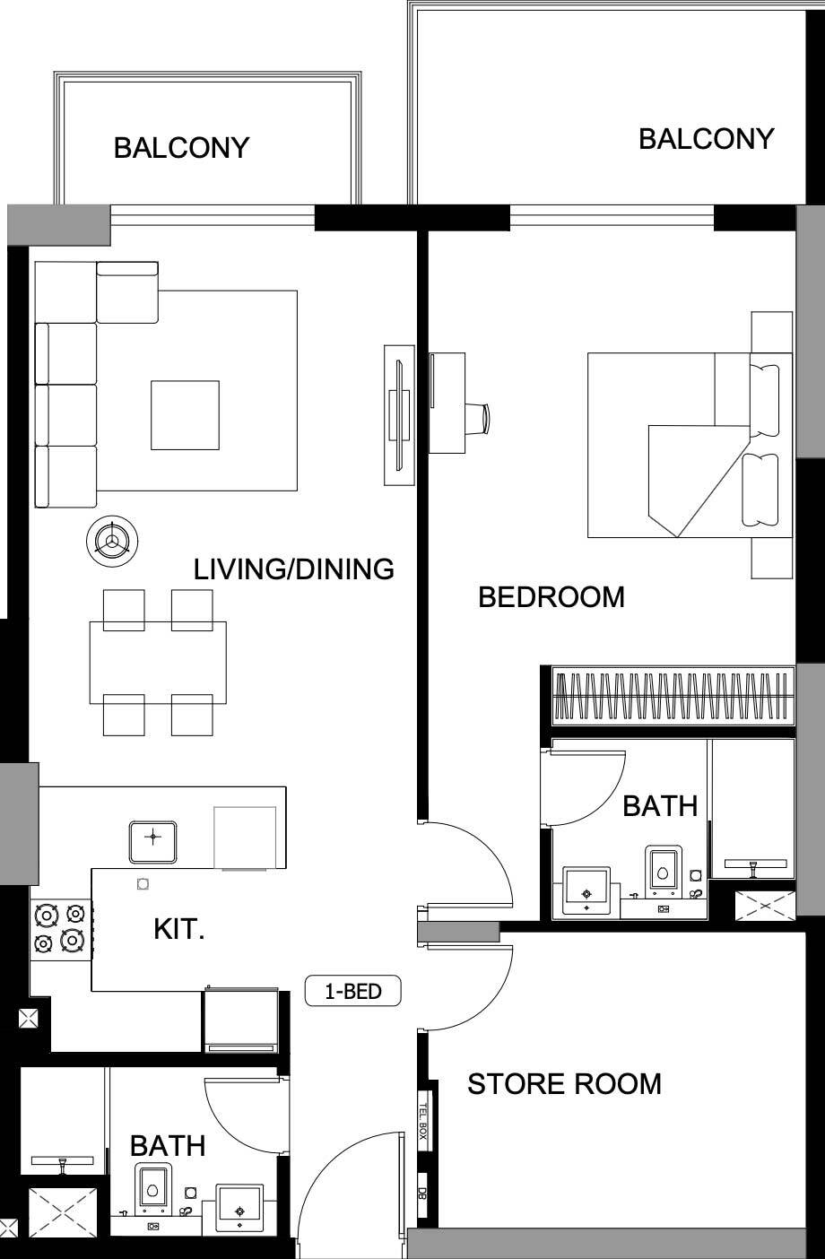 Floor Plans of Dusk by Binghatti