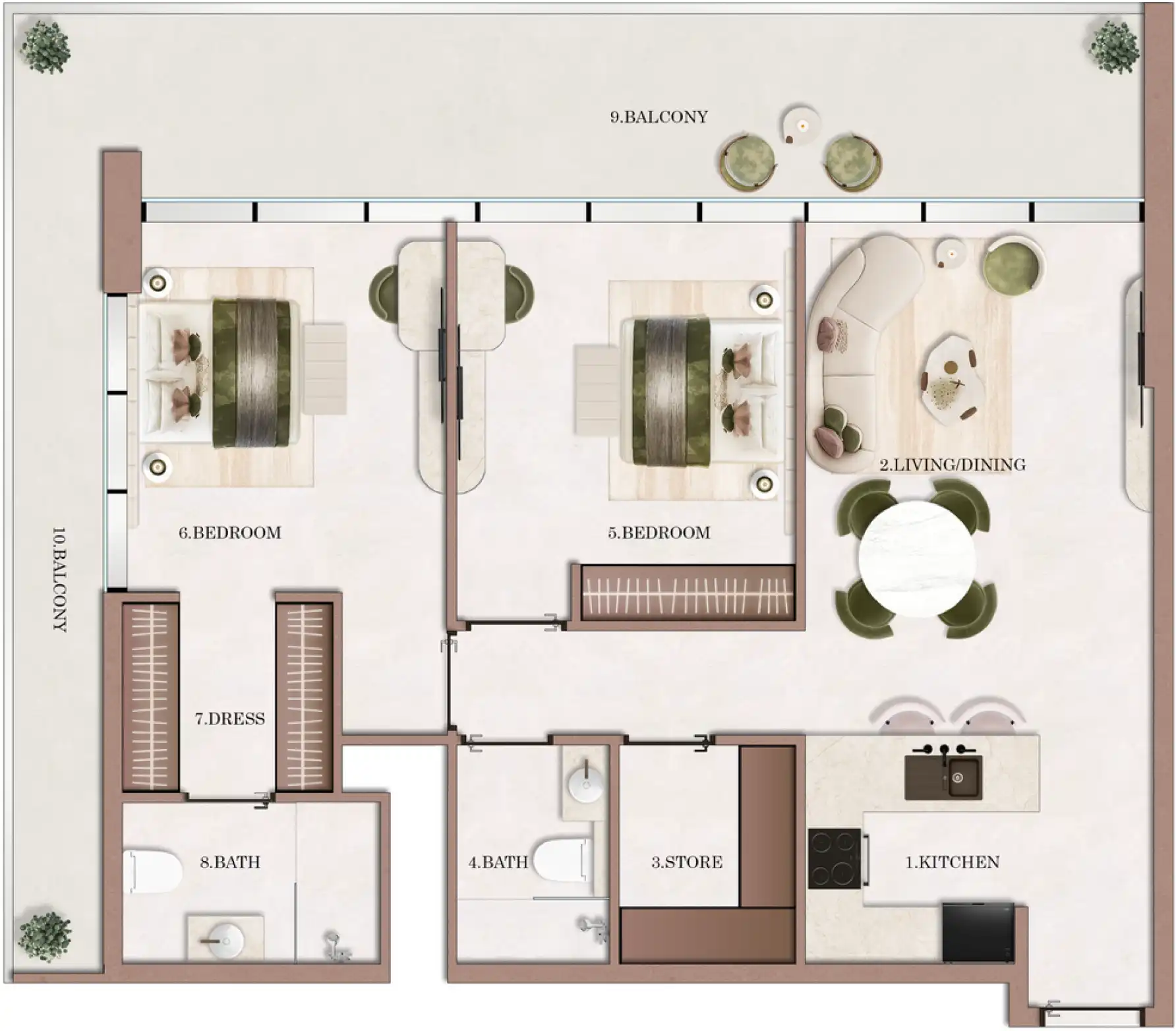 Планировка Havencia by ALA Developments