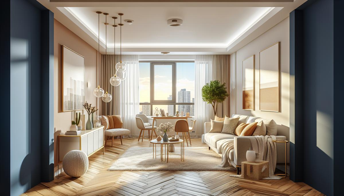 Доходность апартаментов‑студий в Батуми Интерьер светлой студии в Батуми, современный дизайн и вид на море