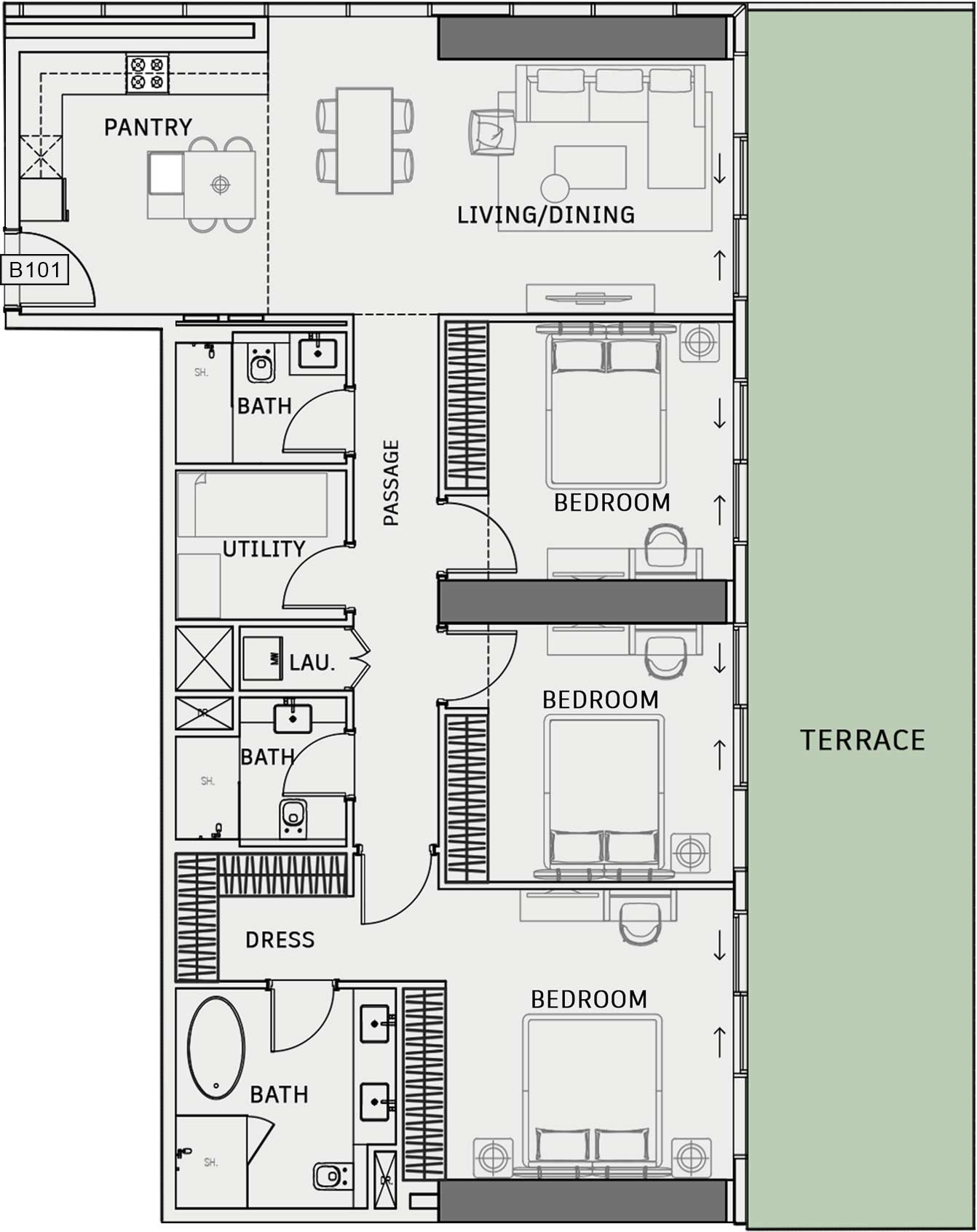 Floor Plans of Iman One Sky Park