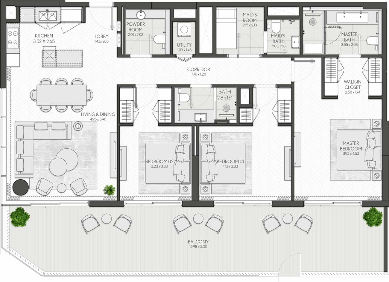 Floor Plans of Meraas City Walk Northline