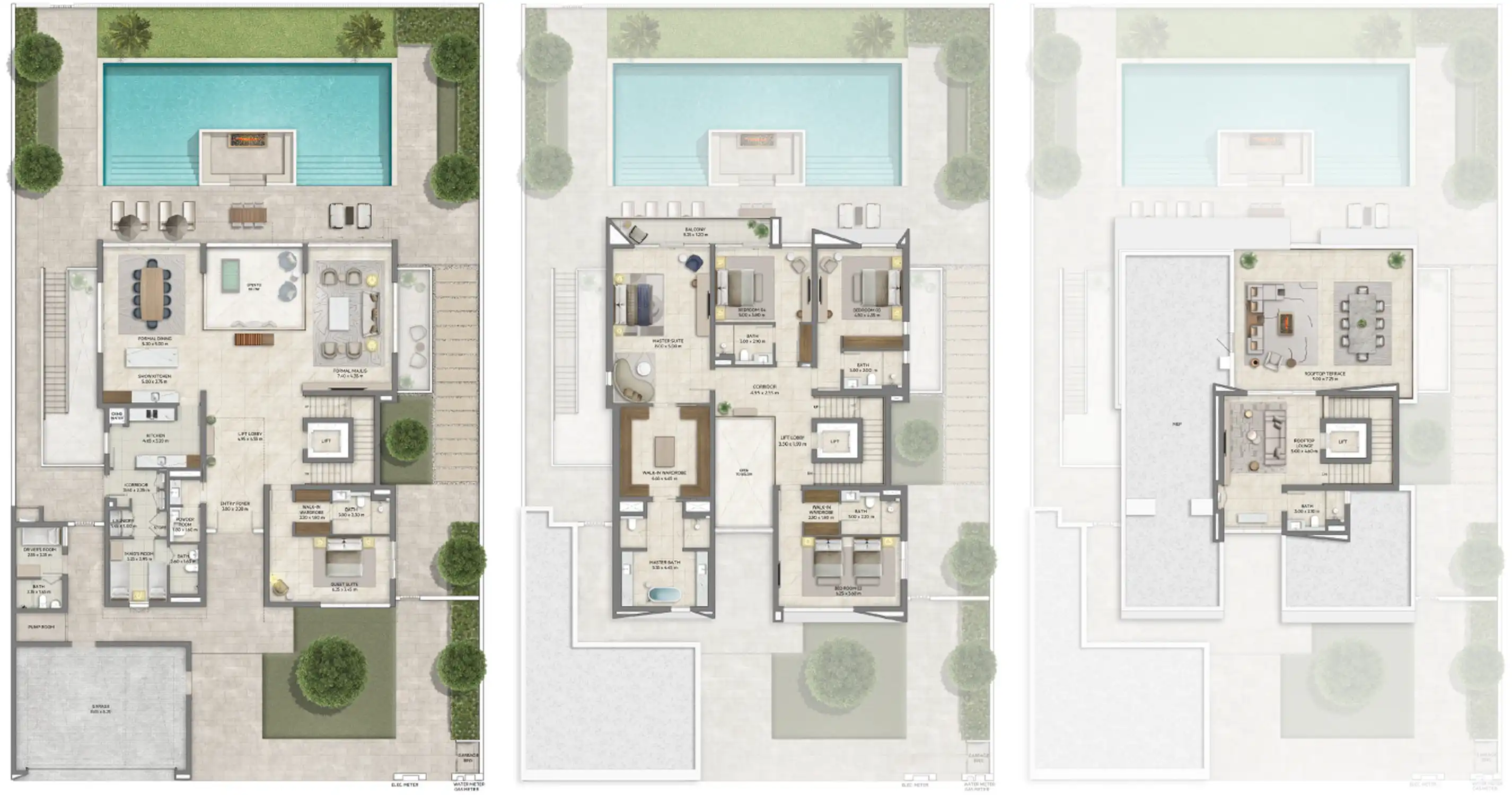 Планировки Emaar Mareva The Oasis