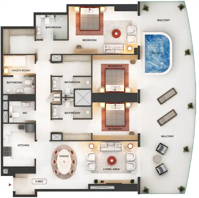 Floor Plans for Binghatti Skyblade in Dubai