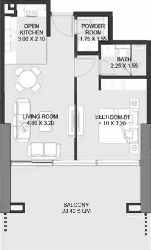Floor Plans of Mada'in Tower Dubai Marina