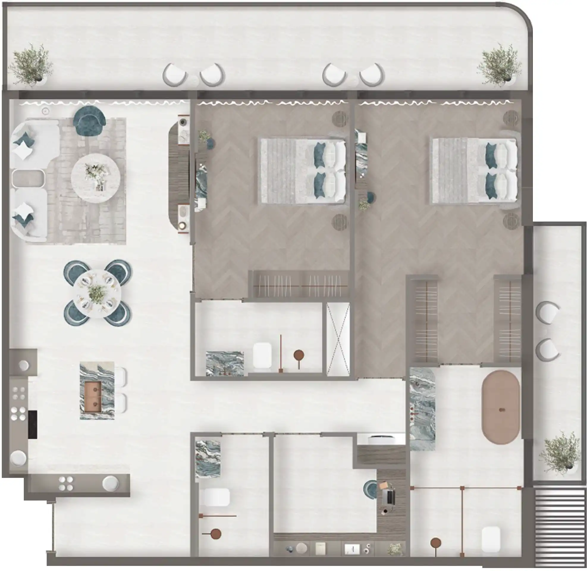 Планировки 241 Waterside Dubai Islands