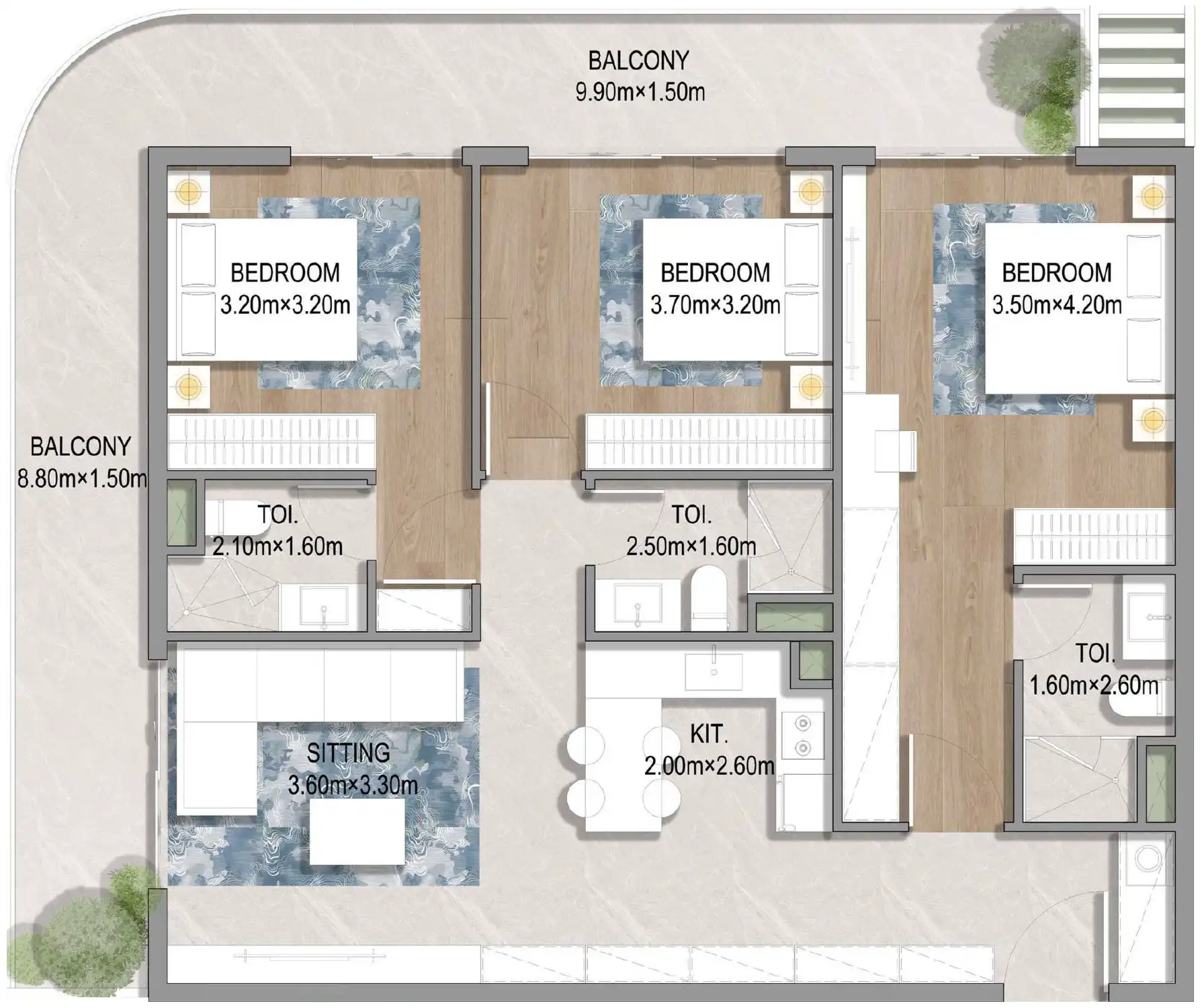 Планировка Oasis Residences