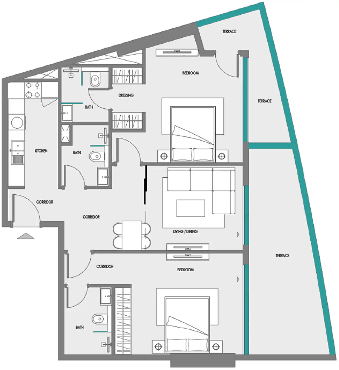 Floor Plans for Samana Greenfield in Dubai