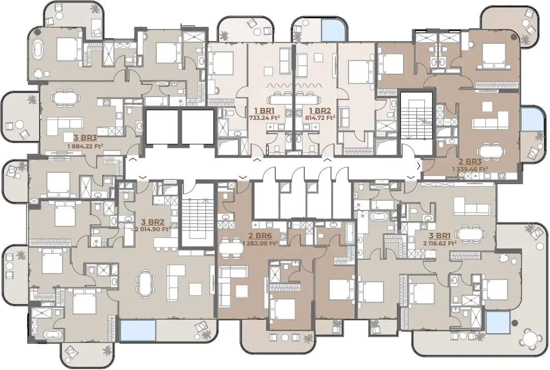 Floor Plans for House of Well in Dubai