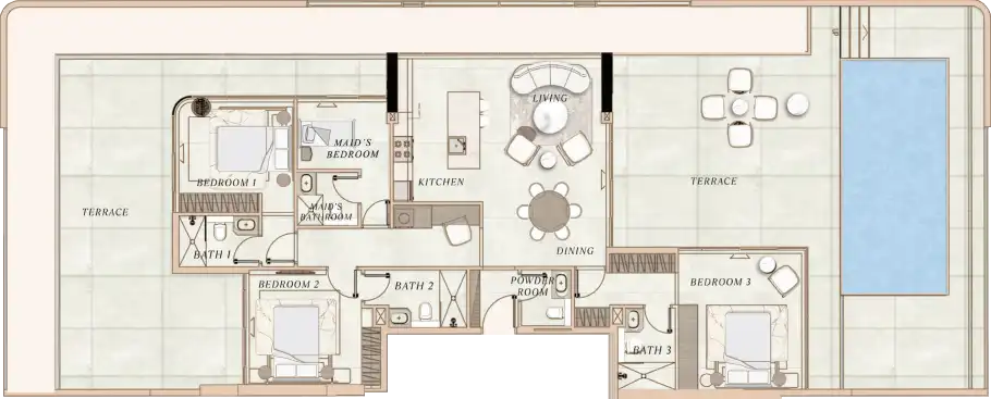 Floor Plans of La Vue by MAAIA