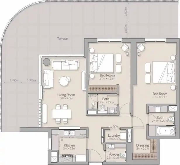Floor Plans for South Square by Dubai South in Dubai
