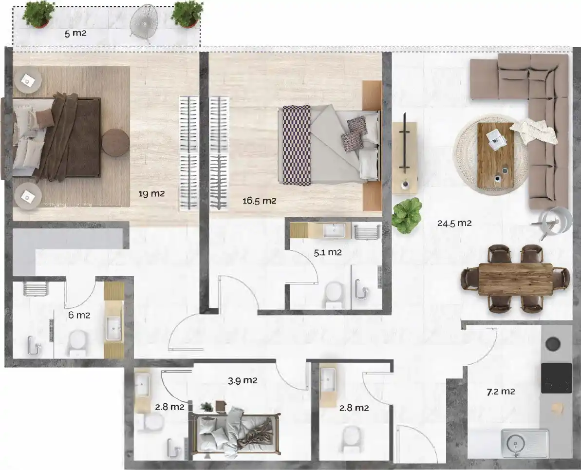 Floor Plans of Radiant Marina Towers