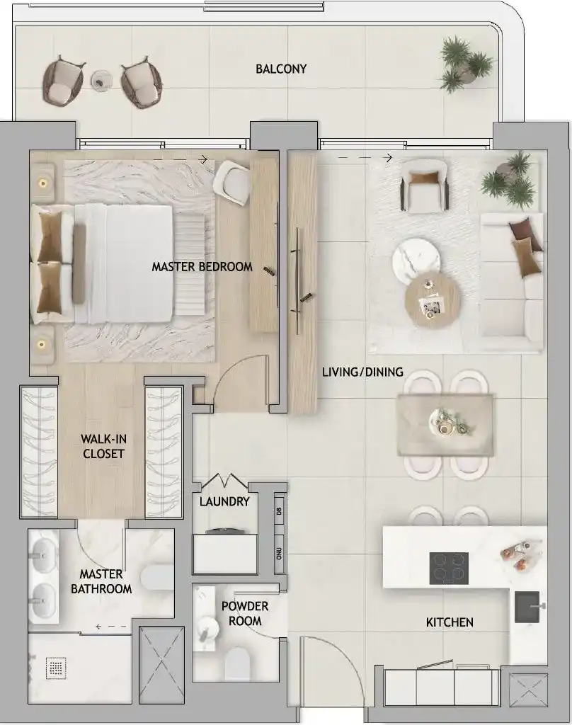 Планировки Aldar Fahid Beach Residences