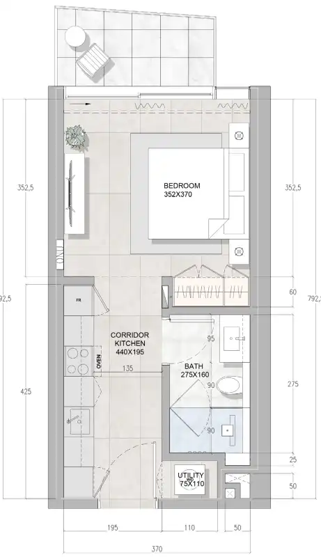 Планировки RAK Properties Solera Downtown Mina
