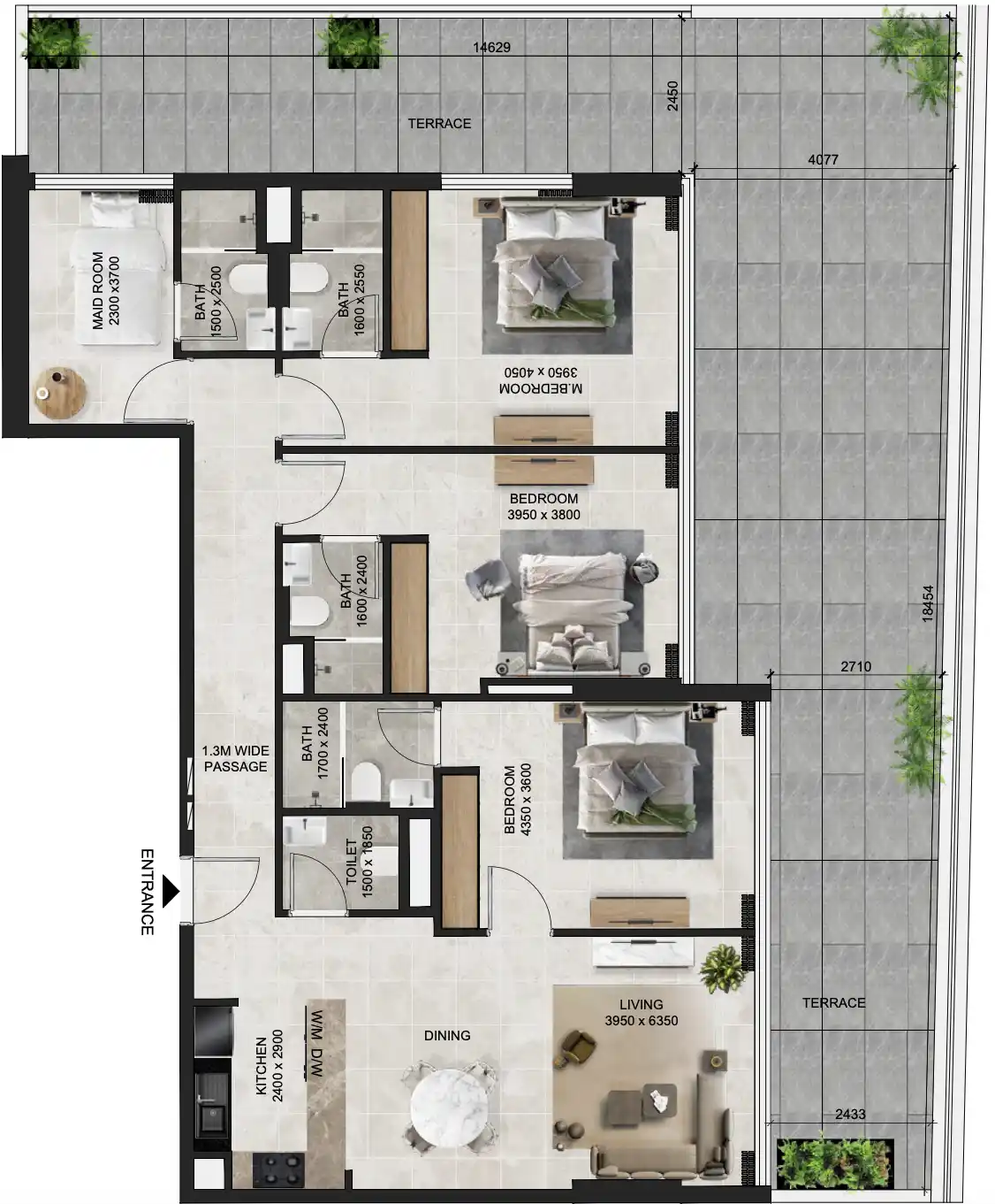 Floor Plans for Evora Residences in Dubai