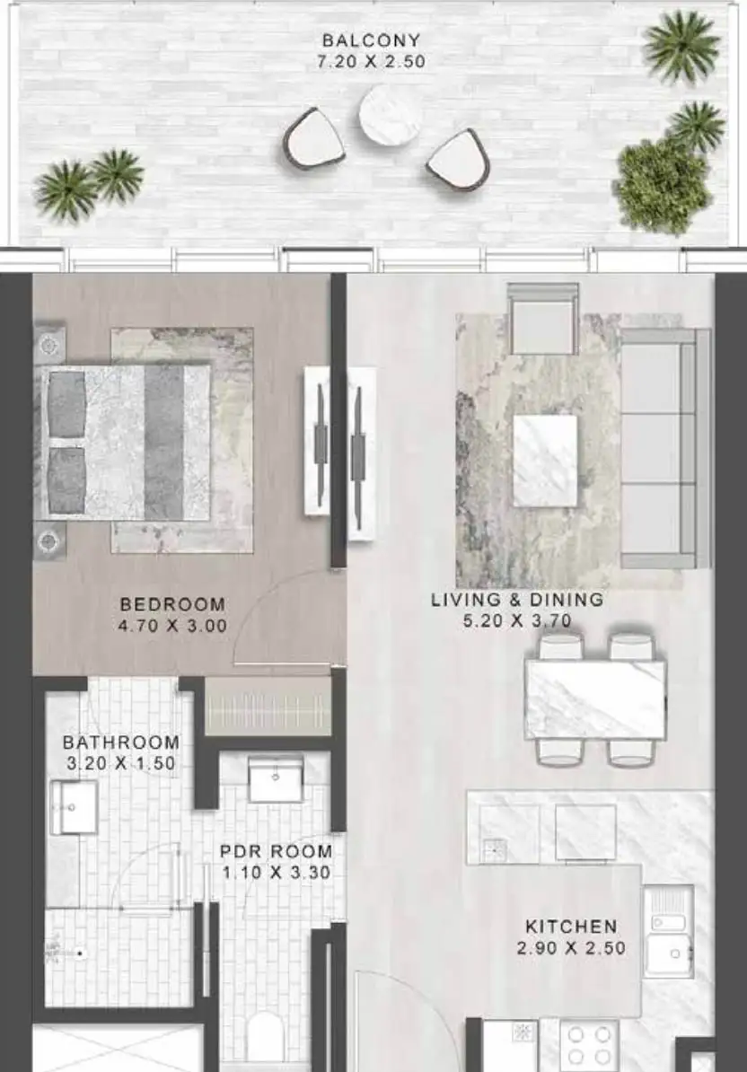 Floor Plans for DAMAC Shoreline in Ras Al Khaimah