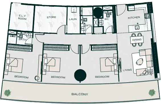 Floor Plans for Binghatti Aquarise in Dubai