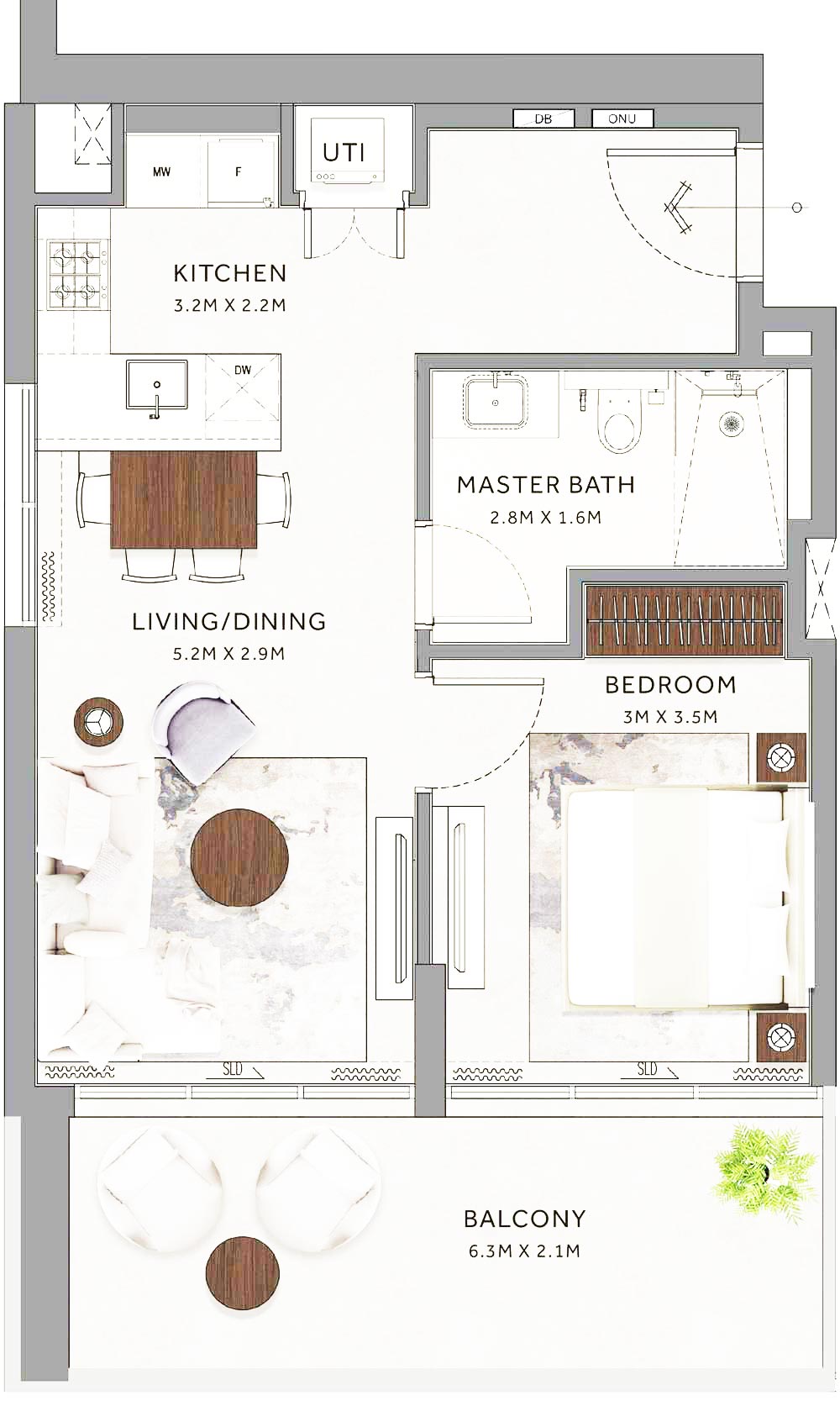 Floor Plans of Marriott Residences Dubai Business Bay