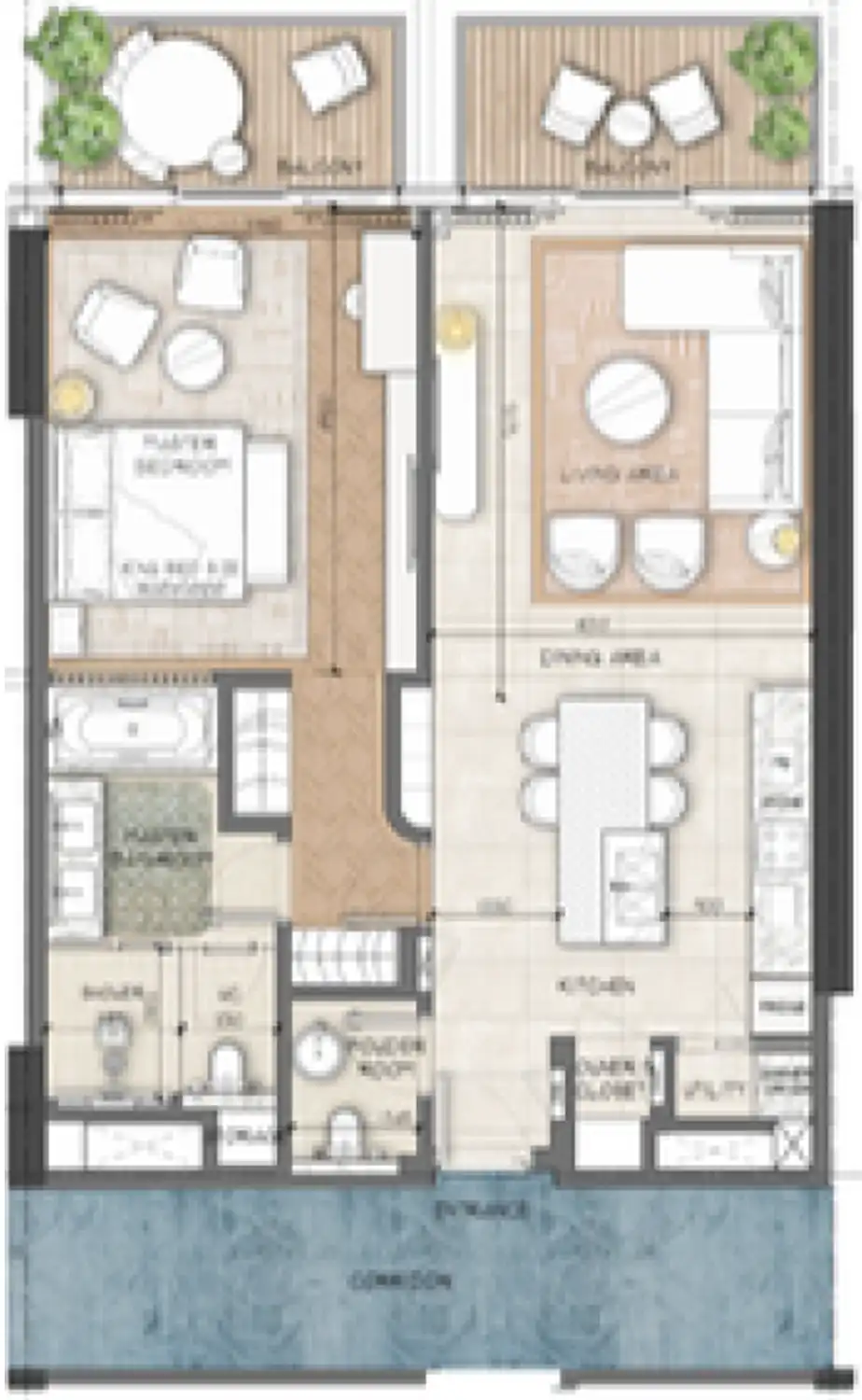 Планировка Nasim Al Bahr Residences Luxury Collection
